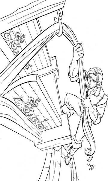 kolorowanka Zaplątani do wydruku malowanka coloring page Tangled Roszpunka Disney z bajki dla dzieci nr 47